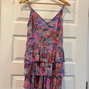 Wild Fable Pink and Blue Floral Mini Dress